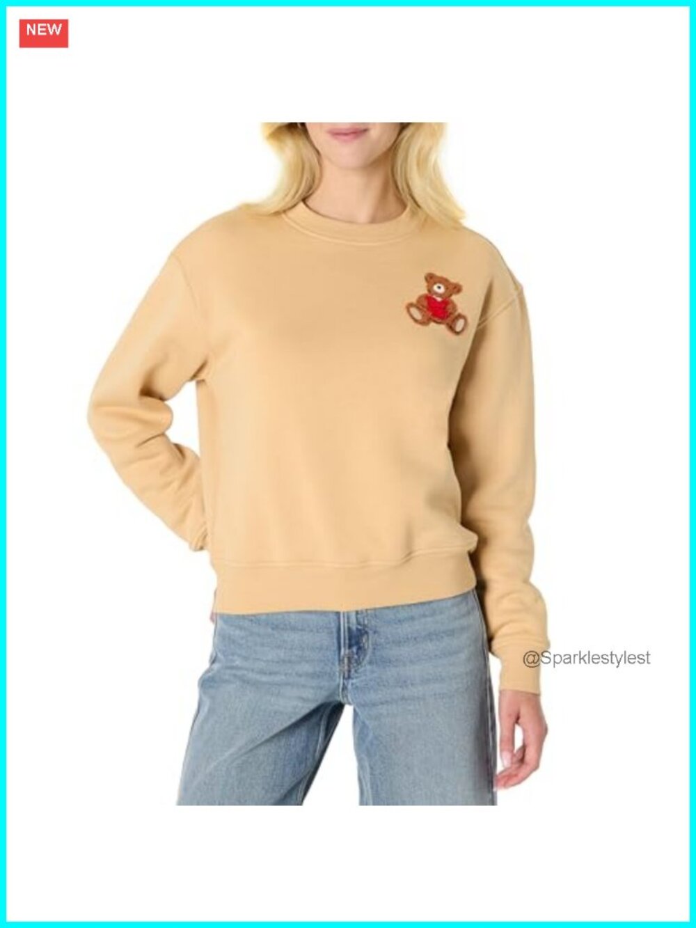 Sofia Grainge Relaxed Fit Boxy Drop Shoulder Crewneck Sweatshirt